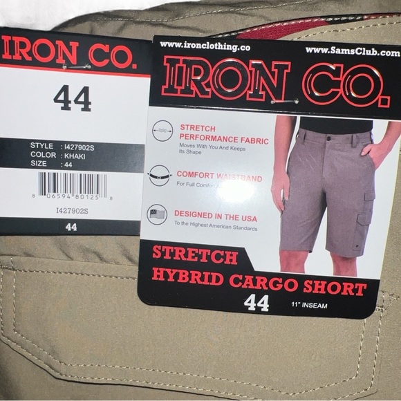 IRON Clothing Men's Stretch Hybrid Cargo Short | Color: Khaki | NEW/NWT!!🩳🩳 - Picture 8 of 8
